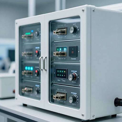 Blurred Sci-Fi Hi-Tech Lab Modules