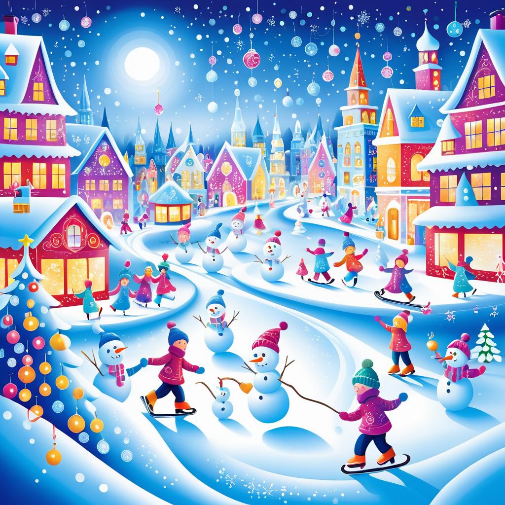 Whimsical Winter Festival Illustration