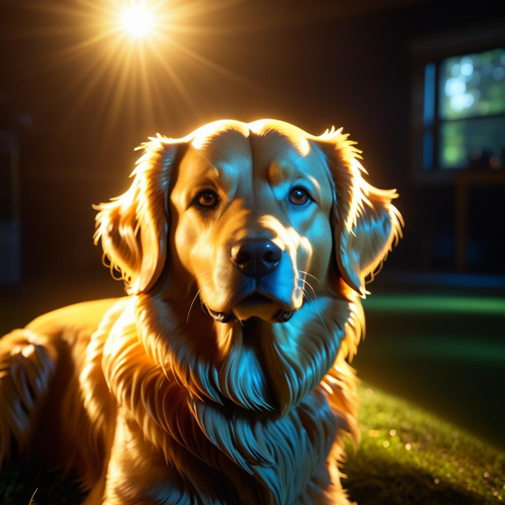 Cinematic Claymation Golden Retriever Art