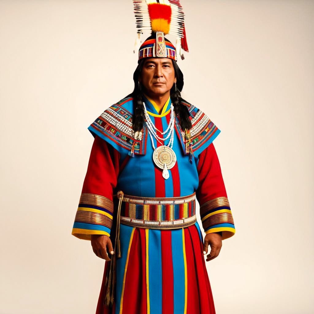 Commanding Incan Leader in Studio Portrait