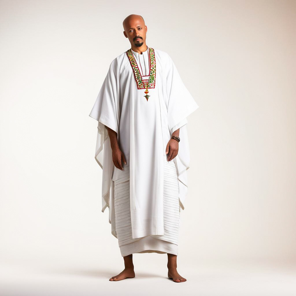 Ethiopian Father in Traditional Attire