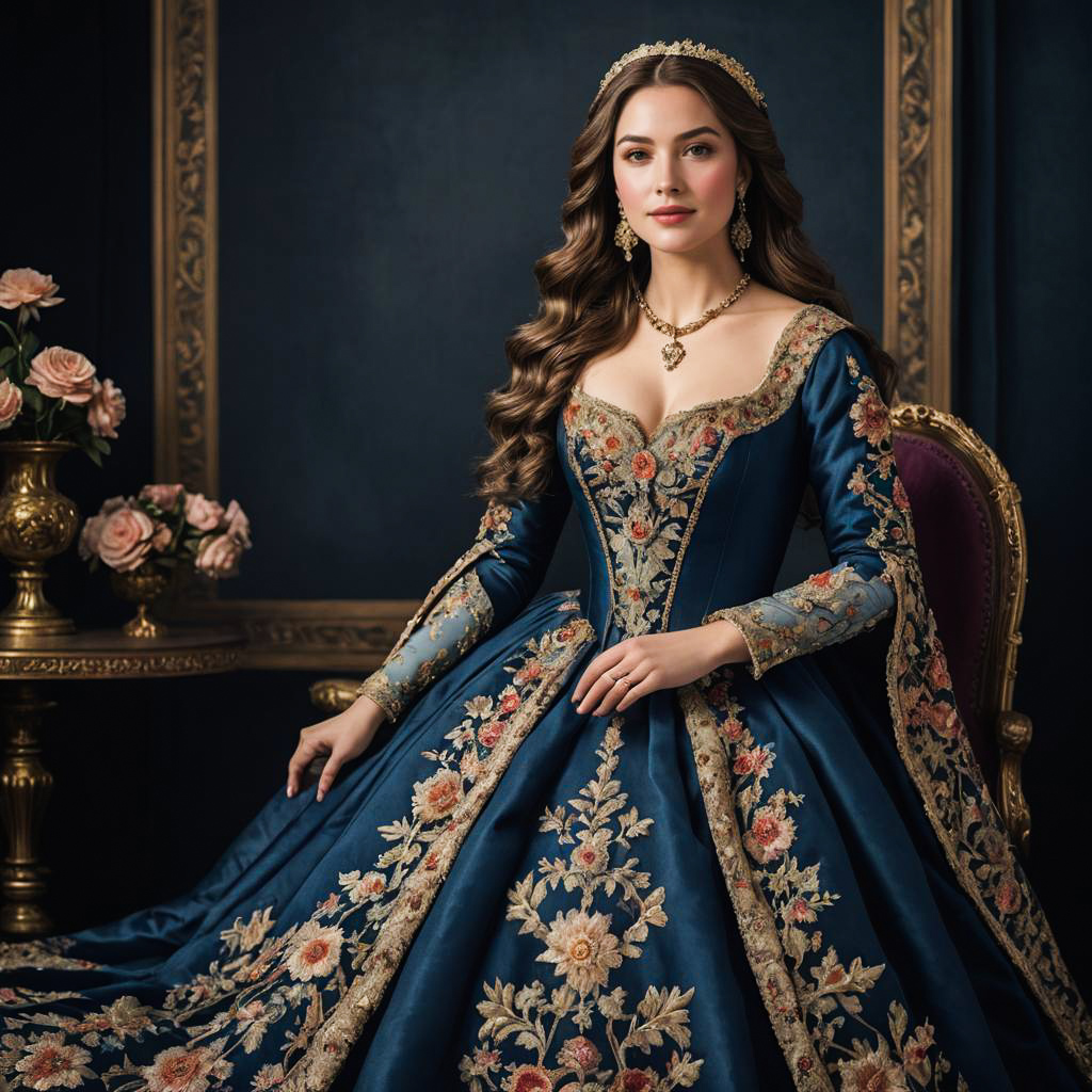 Elegant Noblewoman in Renaissance Attire