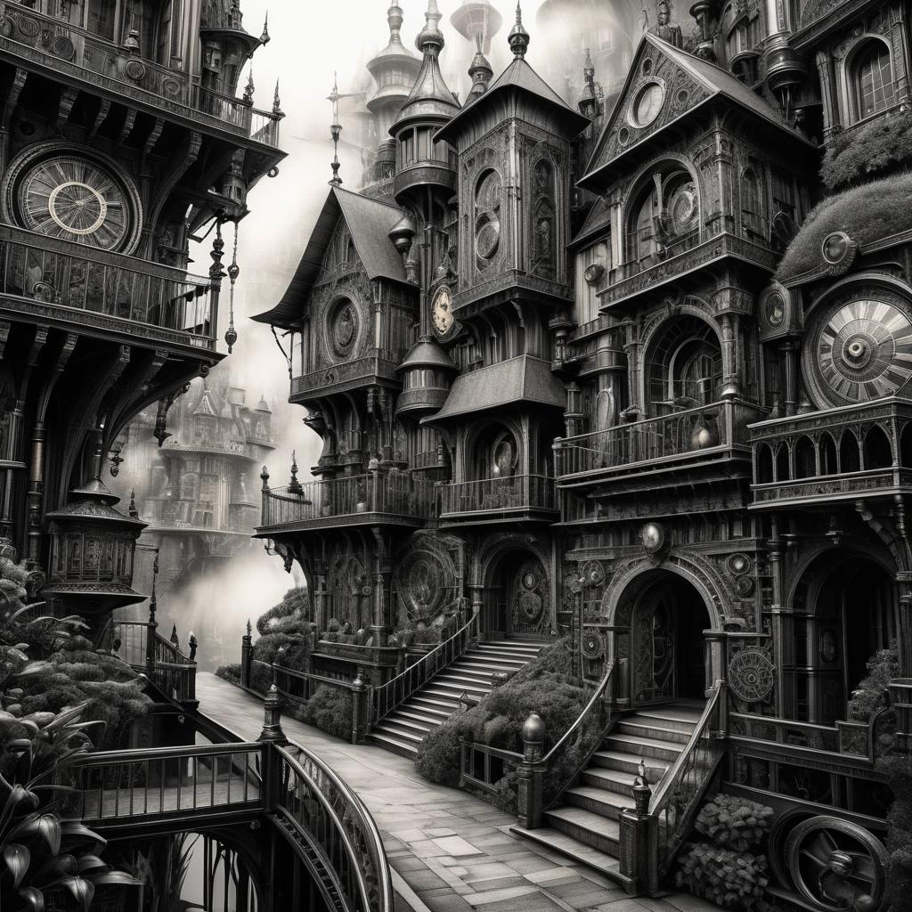 Fantasy Meets Steampunk: Intricate Art Fusion