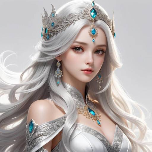 Ethereal Beauty: Silver Hair and Amber Eyes Ethereal Beauty: Silver Hair and Amber Eyes