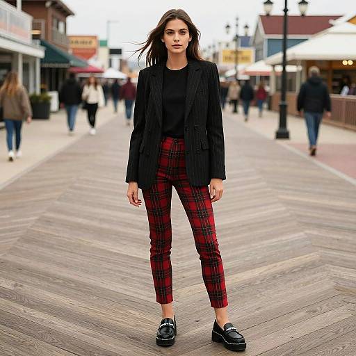 Chic Woman at Asbury Park Boardwalk