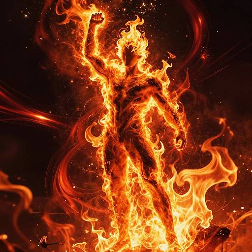 Radiant Courage with Fiery Energy