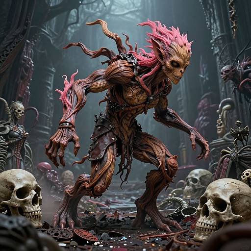 Realistic Treant in Dark Crypt