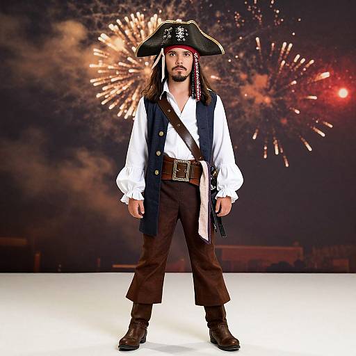 Male Pirate Captain in Costume