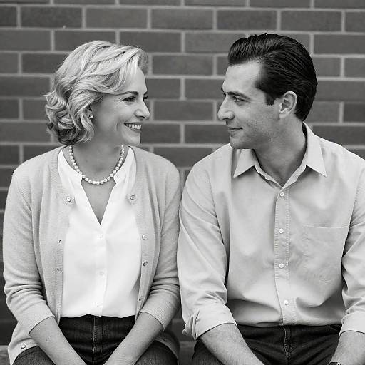 Intimate Black-and-White Couple Portrait