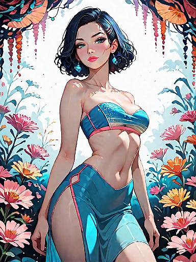 Vibrant Coral and Navy Beach Fashion