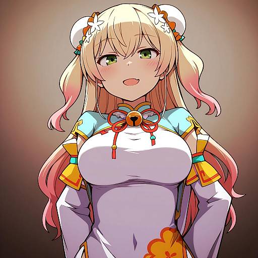 Illustration of Momosuzu nene (old design), hololive in the style of Nns (sobchan)