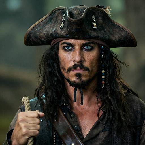 Determined Pirate in Sunlit Forest