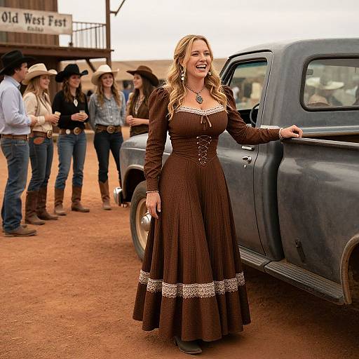 Western-Themed Outdoor Party Scene