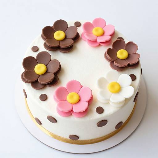 Delicate Chocolate Flower Cake