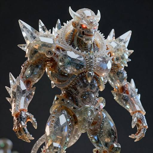 Award-Winning Hyper-Realistic Crystalline Golem of Awe