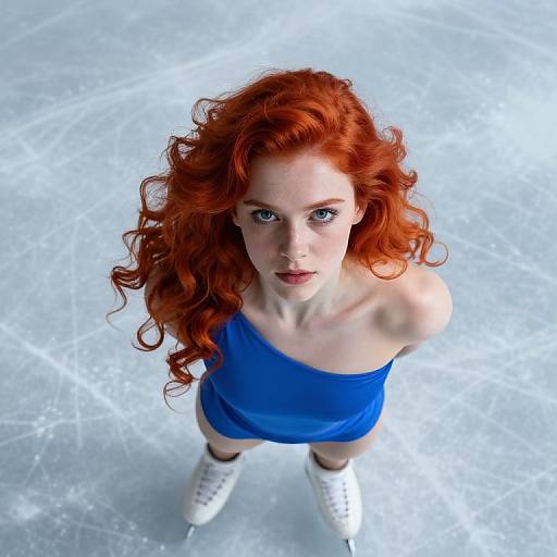 Ultrarealistic Portrait of Fiery Figure Skater
