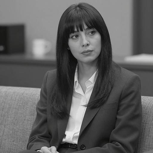 Thoughtful woman in professional attire indoors