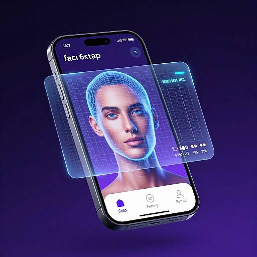 Cyberpunk Face Shape App Display