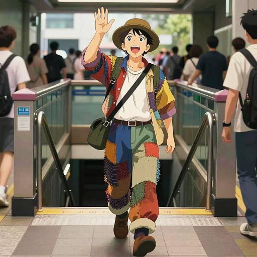 Hopeful Street Performer in Subway