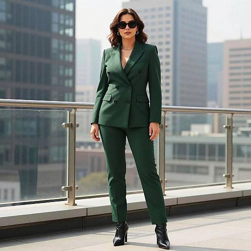 Curvy Business Chic on Rooftop