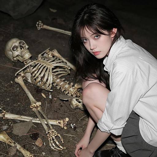 Mysterious Encounter in a Dark Cave