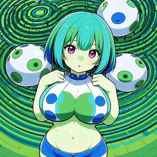 Illustration of Earth-chan, original in the style of Kekemotsu