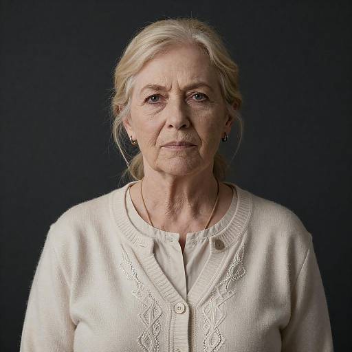 Portrait of Elderly Woman with Blonde Hair