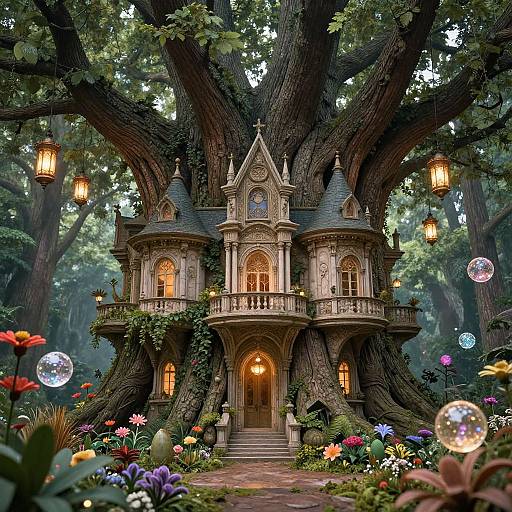 Enchanted Medieval Tree Mansion