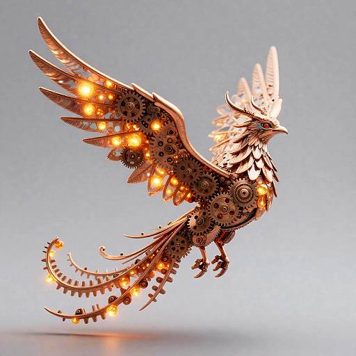 Copper Gear Steampunk Phoenix