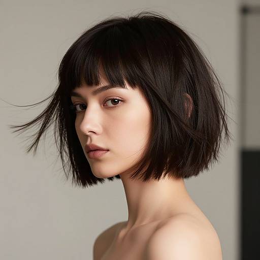 Edgy Asymmetrical Bob Portrait