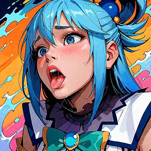 Trapped Anime Girl Screaming on Screen