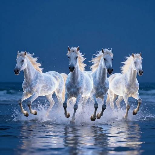 Ethereal Horses on Celestial Sea