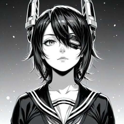 Monochrome Comic of Tenryuu and Friends
