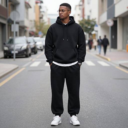 Man in Black Sweatpants Outfit