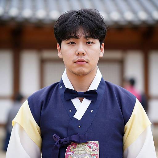 Realistic Portrait of Man in Hanbok