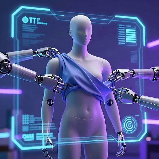 Futuristic AI Clothes Remover Interface