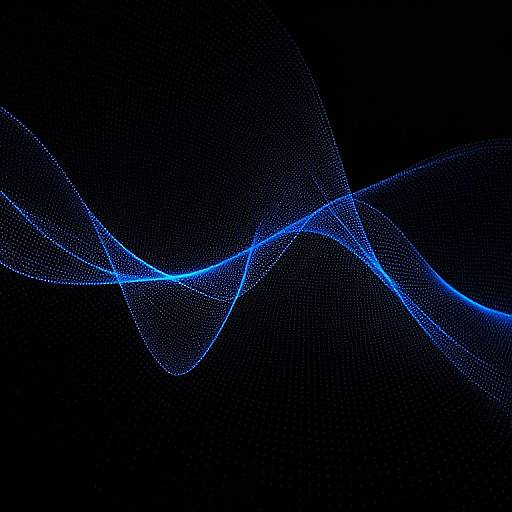 Quantum Blue Prairie on Dark Background