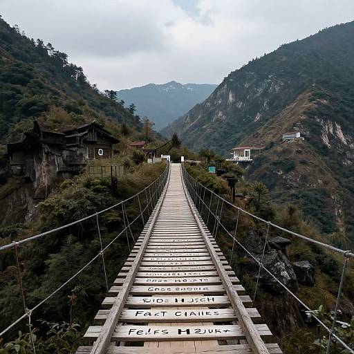 Whispering Bridge Between Mountains