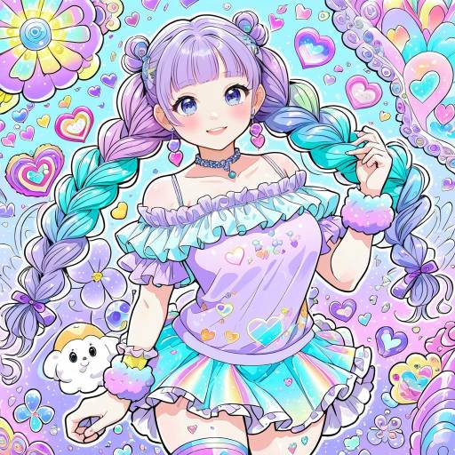 Vibrant Anime Character with Quirky Style