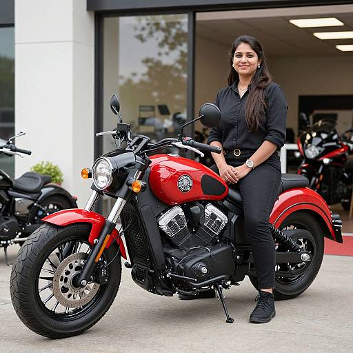 Vibrant Indian Scout Motorcycle Showcase