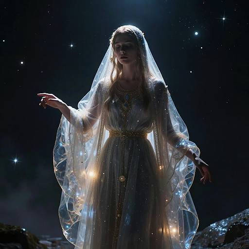 Cosmic Seer in Ethereal Glow