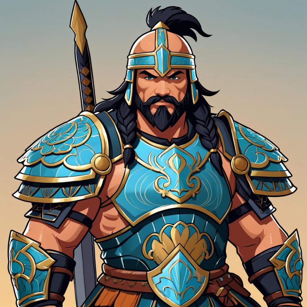 Warrior Character Illustration by Bonehaus