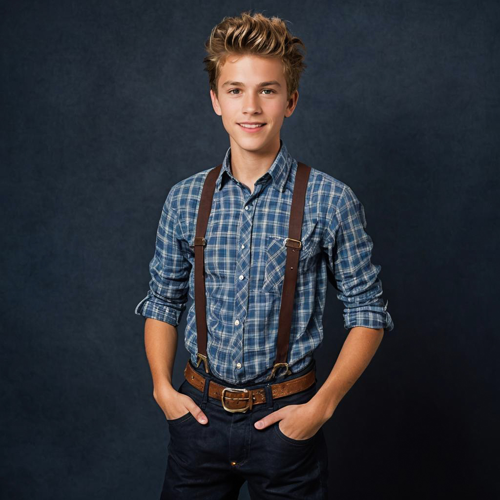 Excited Teen in Oktoberfest Attire