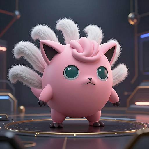 Haunted Pink Jigglypuff with Nine Tails