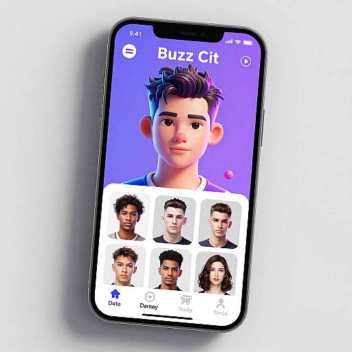 Futuristic Buzz Cut Hairstyle App