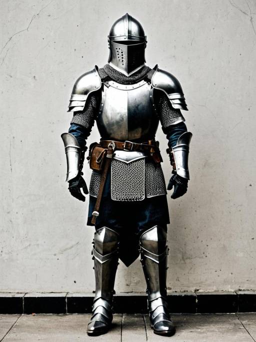 Knight in Full Armor Staring Ahead