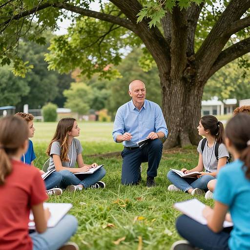 Outdoor Teacher-Led Group Discussion