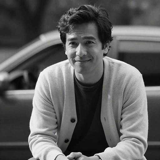 Elegant Black-and-White Portrait of a Man