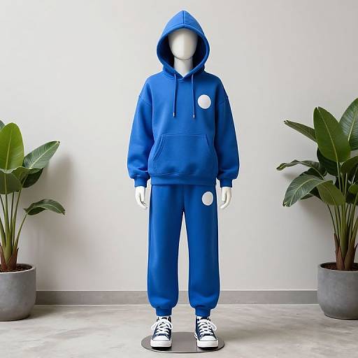 Mannequin in Blue Hoody Sweat Suit