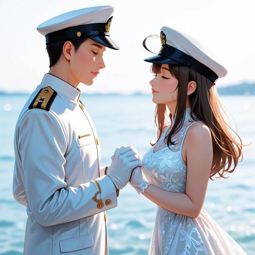 Elegant Admiral in Naval Uniform